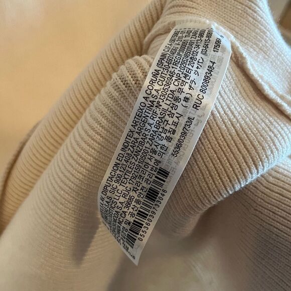 Zara midi ribbed cream knit dress - Picture 8 of 9